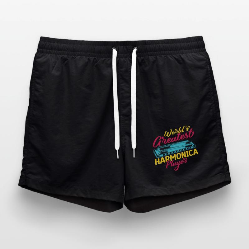 Funny Harmonica Player World ́s Createst Player Swim Trunks