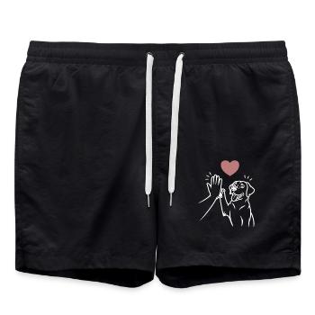 Labrador high five - Short de bain - noir - Devant - AI Model Male 185 light (185cm)