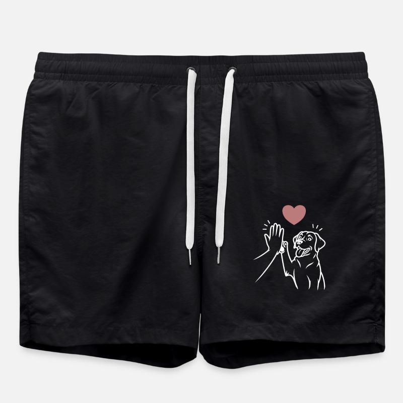 Labrador high five - Badeshorts - Schwarz