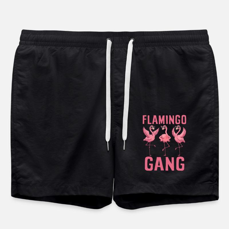 Flamingo Gang - Swim Trunks - black