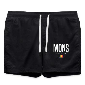 Mons Belgien - Badeshorts - Schwarz - Vorne - AI Model Male 185 light (185cm)
