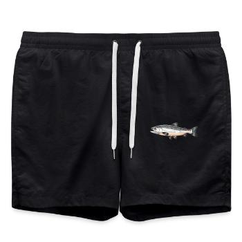 Lachse Lachs - Badeshorts - Schwarz - Vorne - AI Model Male 185 light (185cm)