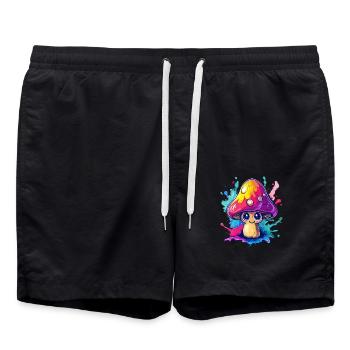 Colorful lucky guy - Swim Trunks - black - Front - AI Model Male 185 light (185cm)