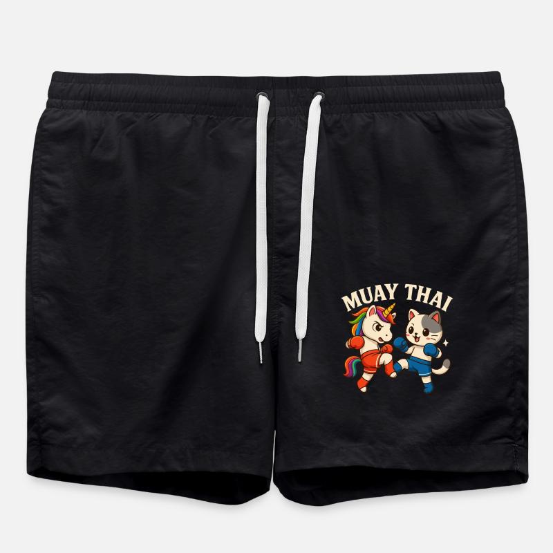 Muay Thai Boxing - Swim Trunks - black