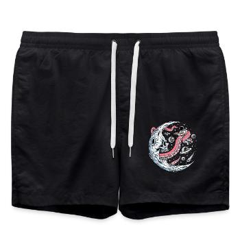Bataille spatiale avec des tentacules extraterrestres - Short de bain - noir - Devant - AI Model Male 185 light (185cm)