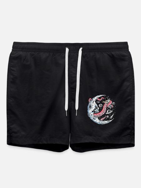 Space Battle with Alien Tentacles - Swim Trunks - black