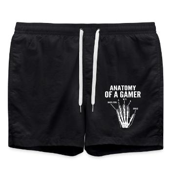 Anatomy of a gamer - Swim Trunks - black - Front - AI Model Male 185 light (185cm)