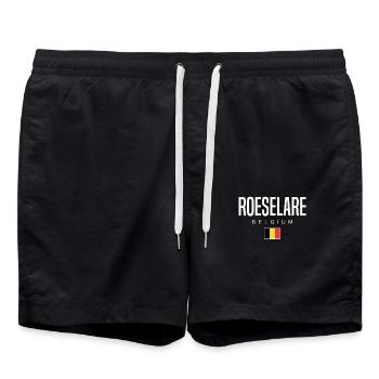 Roeselare Belgien - Badeshorts - Schwarz - Vorne - AI Model Male 185 light (185cm)