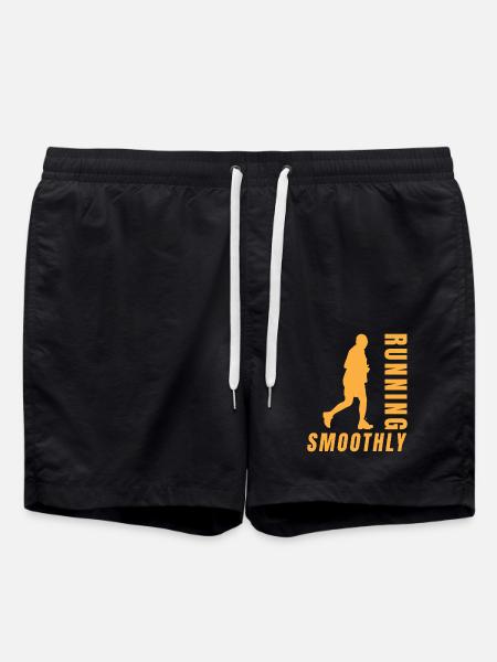 Running Running Smoothly Marathon Runner - Swim Trunks - black