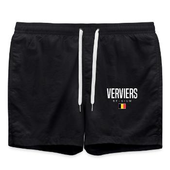 Verviers Belgien - Badeshorts - Schwarz - Vorne - AI Model Male 185 light (185cm)