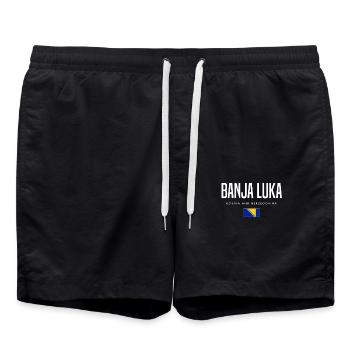 Banjaluka, Bosnia and Herzegovina - Swim Trunks - black - Front - AI Model Male 185 light (185cm)