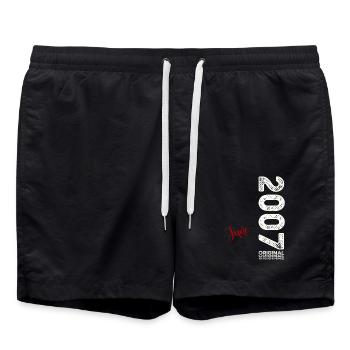 18ème anniversaire cadeau mari Original juin 2007 - Short de bain - noir - Devant - AI Model Male 185 light (185cm)