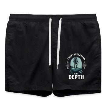 Je n’ai pas besoin d’un plan, juste de plongée en profondeur - Short de bain - noir - Devant - AI Model Male 185 light (185cm)