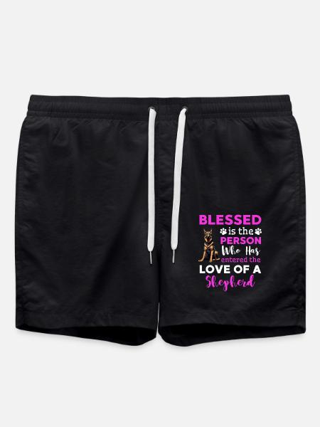 German Shepherd Dog Saying - Swim Trunks - black