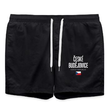 Ceske Budejovice Tschechien - Badeshorts - Schwarz - Vorne - AI Model Male 185 light (185cm)
