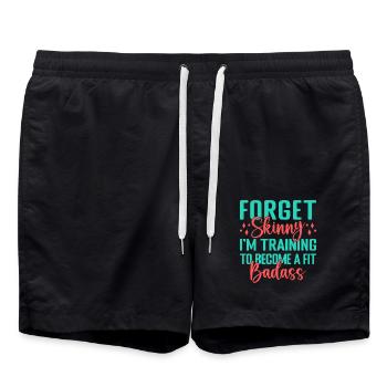 Fitness Motivation Bodybuilder Fit Badass - Swim Trunks - black - Front - AI Model Male 185 light (185cm)