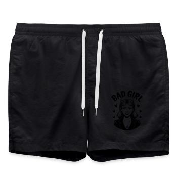 Mauvaise fille sourire diabolique illustration - Short de bain - noir - Devant - AI Model Male 185 light (185cm)