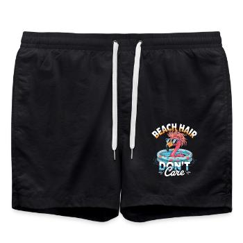 Cheveux de plage Don’t Care Flamingo Summer - Short de bain - noir - Devant - AI Model Male 185 light (185cm)