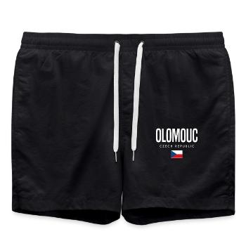 Olomouc Tschechien - Badeshorts - Schwarz - Vorne - AI Model Male 185 light (185cm)