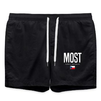 Most Tschechien - Badeshorts - Schwarz - Vorne - AI Model Male 185 light (185cm)