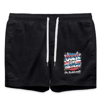 In July Birthday - Swim Trunks - black - Front - AI Model Male 185 light (185cm)