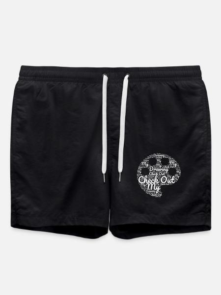 Funny Art Painter Check Out My Drawing Gift Idea - Swim Trunks - black