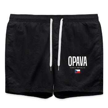 Opava Tschechien - Badeshorts - Schwarz - Vorne - AI Model Male 185 light (185cm)