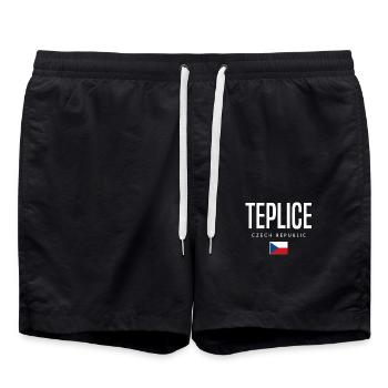 Teplice Tschechien - Badeshorts - Schwarz - Vorne - AI Model Male 185 light (185cm)