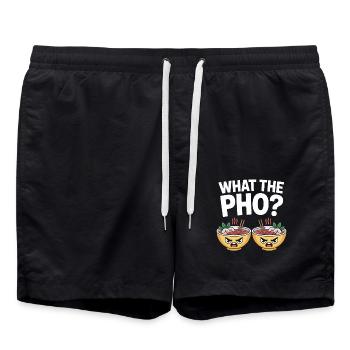 Qu’est-ce que le Pho Vietnam Voyage Nouilles Soup Love Pho - Short de bain - noir - Devant - AI Model Male 185 light (185cm)