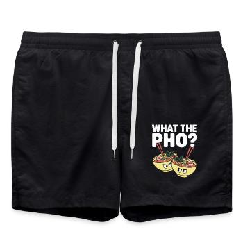 Qu’est-ce que le Pho Vietnam Voyage Nouilles Soup Love Pho - Short de bain - noir - Devant - AI Model Male 185 light (185cm)