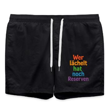 Ceux qui sourient ont encore des réserves - Short de bain - noir - Devant - AI Model Male 185 light (185cm)