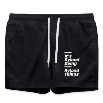 It's Ryland Doing Ryland Things Funny - Swim Trunks - black - Front - AI Model Male 185 light (185cm)