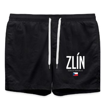 Zlin Tschechien - Badeshorts - Schwarz - Vorne - AI Model Male 185 light (185cm)