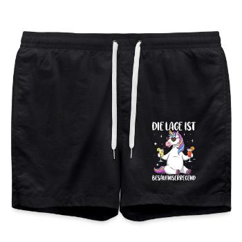 La situation est l’ivresse - Short de bain - noir - Devant - AI Model Male 185 light (185cm)