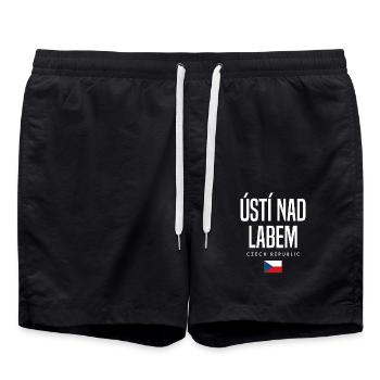 Usti Nad Labem Tschechien - Badeshorts - Schwarz - Vorne - AI Model Male 185 light (185cm)