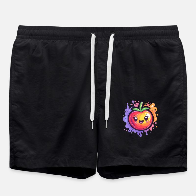 Tomato with Splash - Swim Trunks - black
