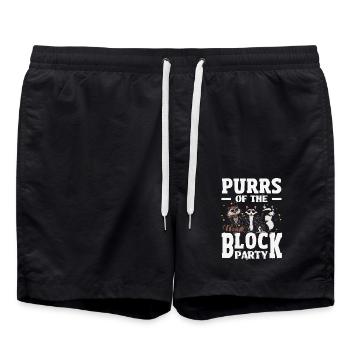 Unterstützen Sie Lokale Straßenkatzen - Badeshorts - Schwarz - Vorne - AI Model Male 185 light (185cm)