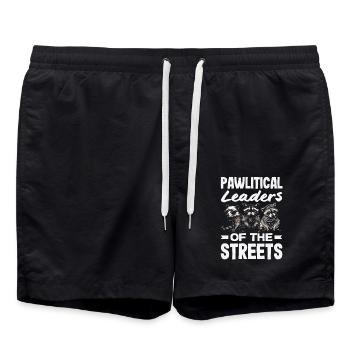 Unterstützen Sie Lokale Straßenkatzen - Badeshorts - Schwarz - Vorne - AI Model Male 185 light (185cm)