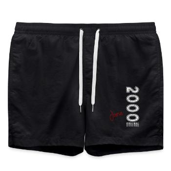 25ème anniversaire cadeau mari Original juin 2000 - Short de bain - noir - Devant - AI Model Male 185 light (185cm)