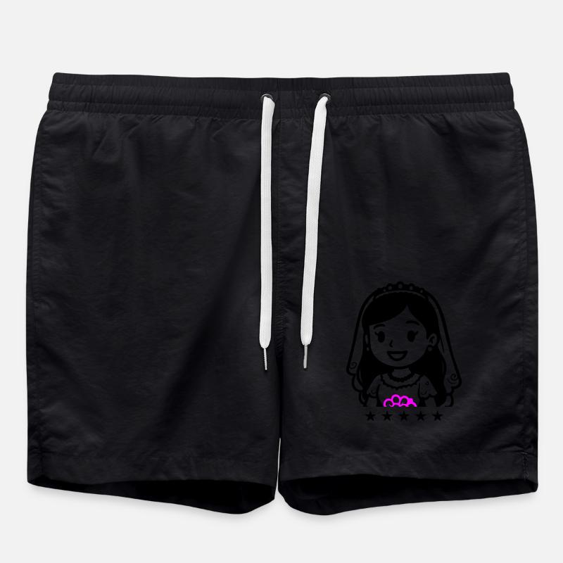 Braut Comic - Badeshorts - Schwarz