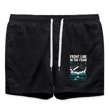 Aventure en eau vive Rafting Équipage Plein air - Short de bain - noir - Devant - AI Model Male 185 light (185cm)