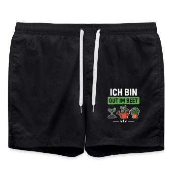 Jardin jardinier lit dire - Short de bain - noir - Devant - AI Model Male 185 light (185cm)