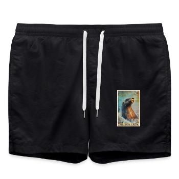 Lions de mer Lion de mer - Short de bain - noir - Devant - AI Model Male 185 light (185cm)