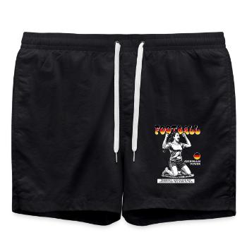 Deutscher Frauenfußball Shirt: Torjubel mit Power - Badeshorts - Schwarz - Vorne - AI Model Male 185 light (185cm)