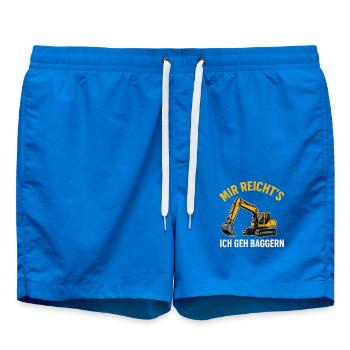 I've had enough – I'm going to dig - Swim Trunks - cobalt blue - Front