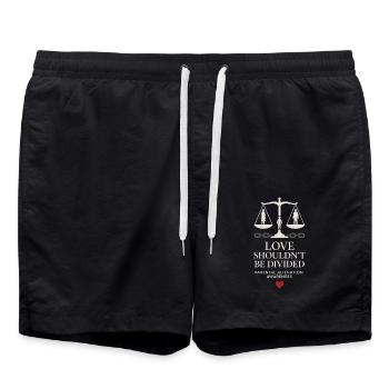 Awareness for parents of the decision - Swim Trunks - black - Front - AI Model Male 185 light (185cm)