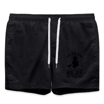 Ich Bin Eine Hexe Ich Darf Das - Badeshorts - Schwarz - Vorne - AI Model Male 185 light (185cm)