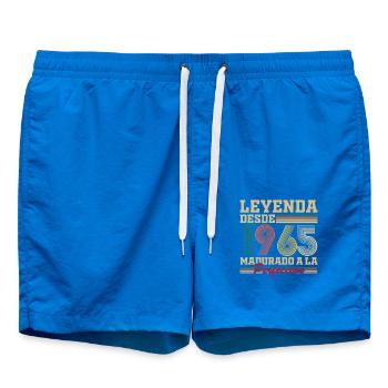60 Years 1965 Vintage Birthday Gift - Swim Trunks - cobalt blue - Front