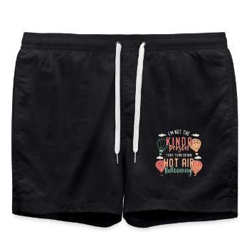 Hot Air Ballooning I'm Not The Kinda Balloonist - Swim Trunks - black - Front - AI Model Male 185 light (185cm)