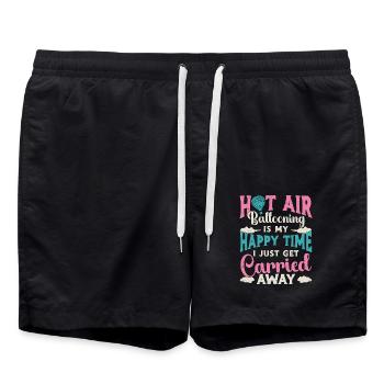 Hot Air Ballooning Is My Happy Time Balloon Pilot - Swim Trunks - black - Front - AI Model Male 185 light (185cm)